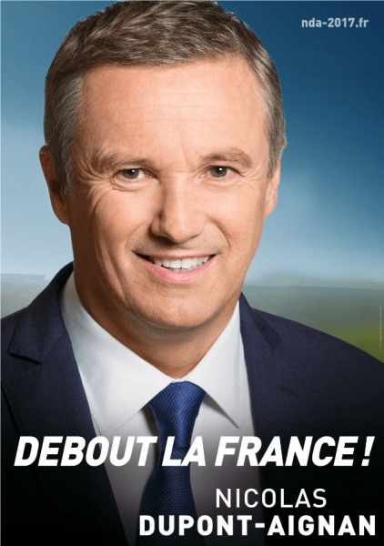 Affiche Officielle de campage de Nicolas DUPONT-AIGNAN